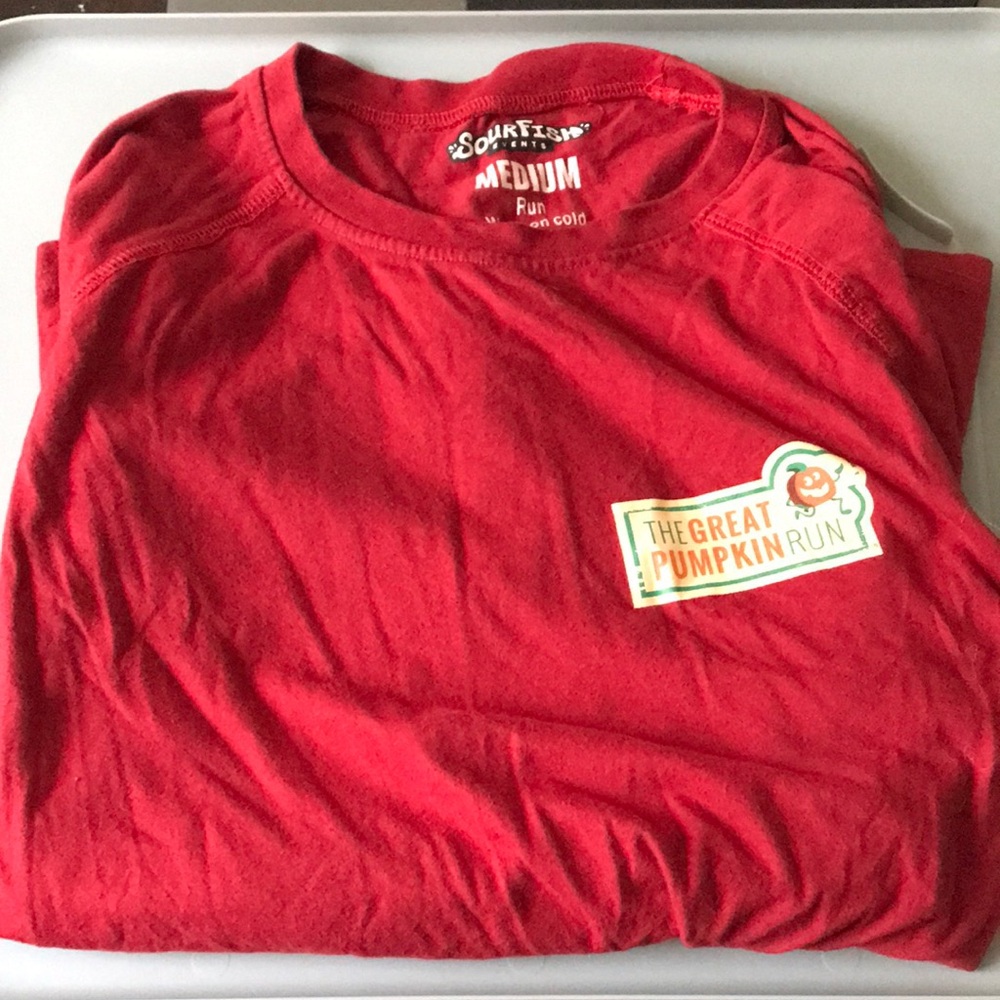 Sourfish events size Medium red long sleeve